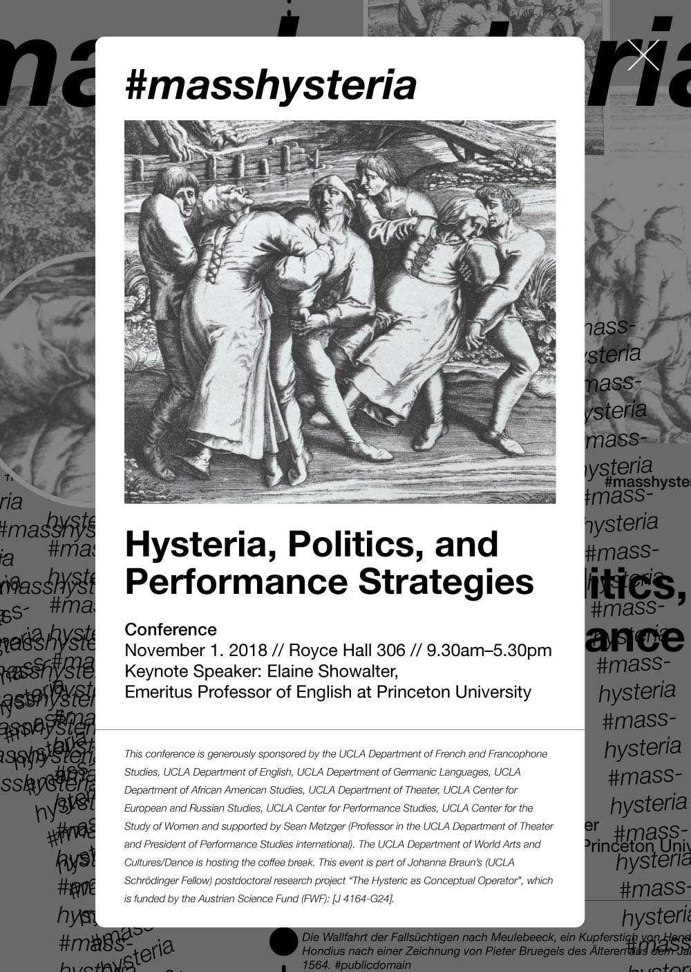 #masshysteria conferenc flyer